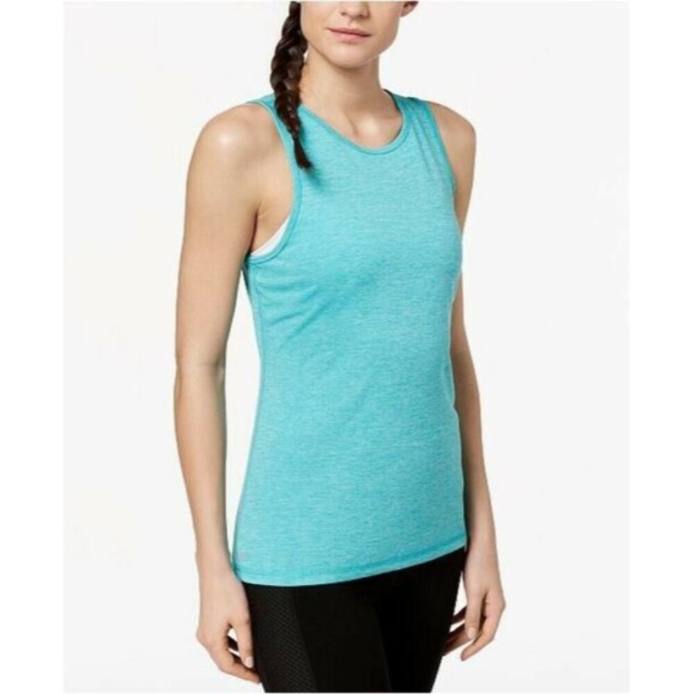 Ideology Heathered Keyhole-Back Tank Top